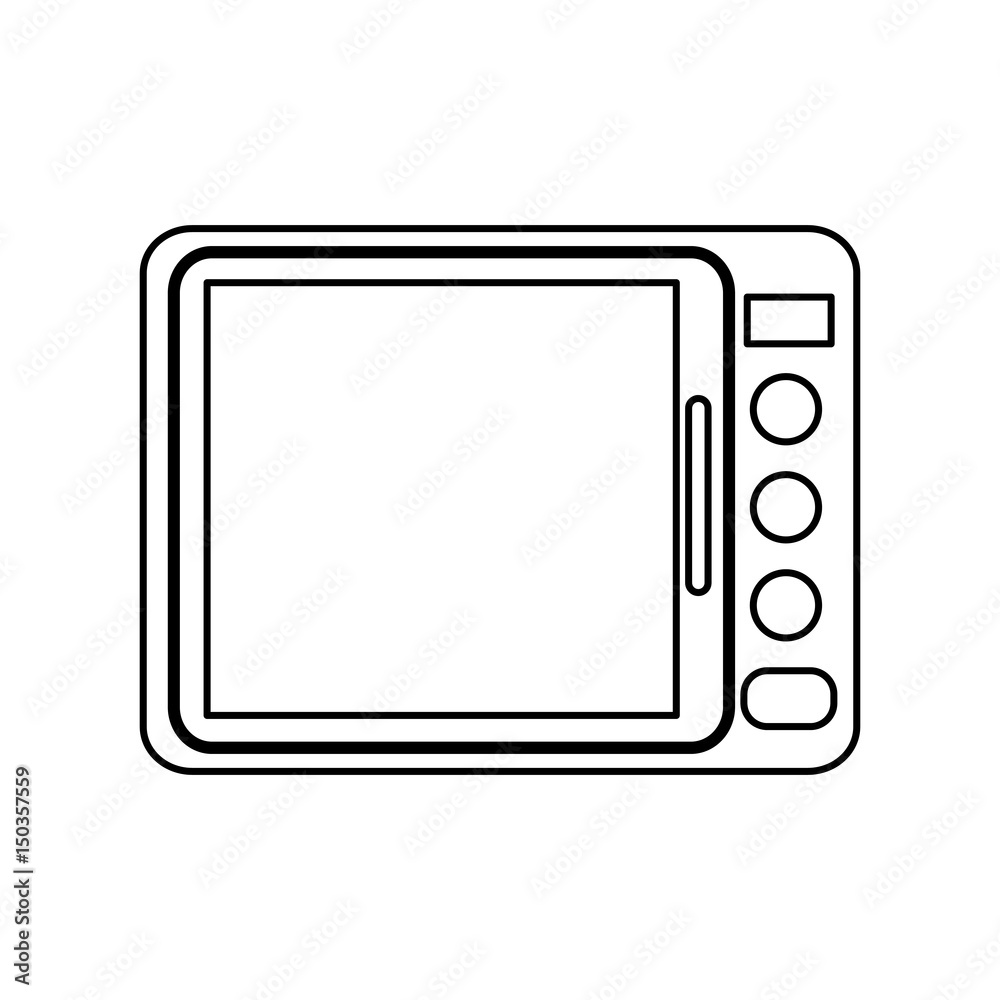 microwave icon over white background. vector illustration microwave icon over white background. vector illustration