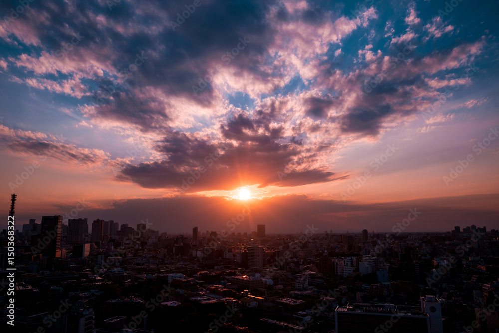 Obraz premium Sunset in Tokyo