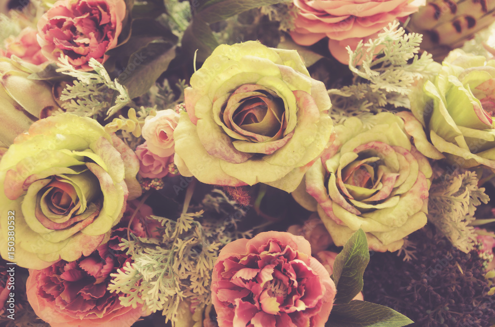 Beautiful Vintage flower background - vintage filter effect