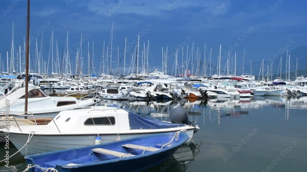 parked ships, boats, yachts in the port, port of Bar the city of Bar, Montenegro 2016. parked ships, boats, yachts in the port, port of Bar the city of Bar, Montenegro 2016.