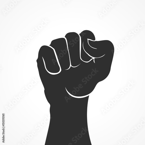 silhouette poing fermé