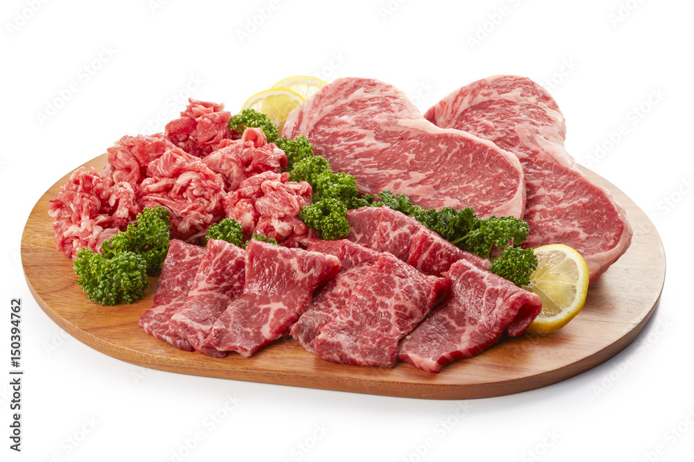 国産牛肉　(ステーキ、焼肉、切り落とし)