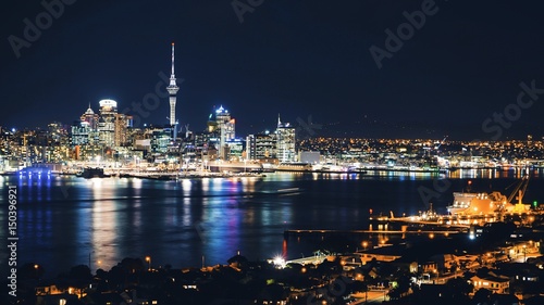 night view Auckland