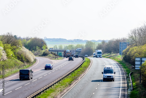 Day view background of UK Motorway Road