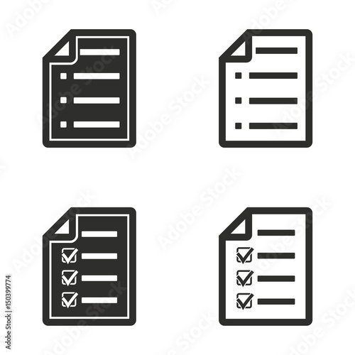 Checklist icon set.