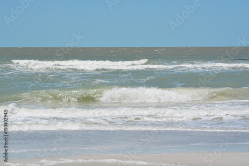 Surf is up on the Gulf of Mexico at Indian Rocks Beach Florida.