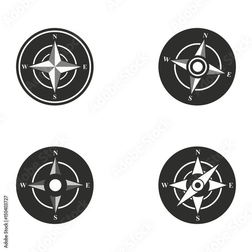 Compass icon set.