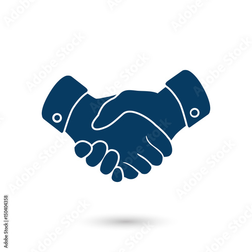 Handshake sign icon. Successful business symbol. Flat design style.