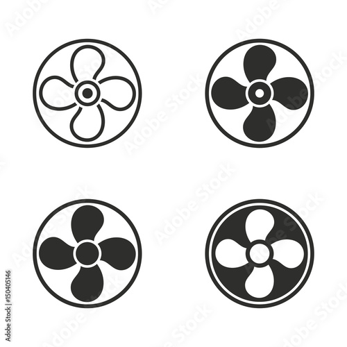 Fan icon set.