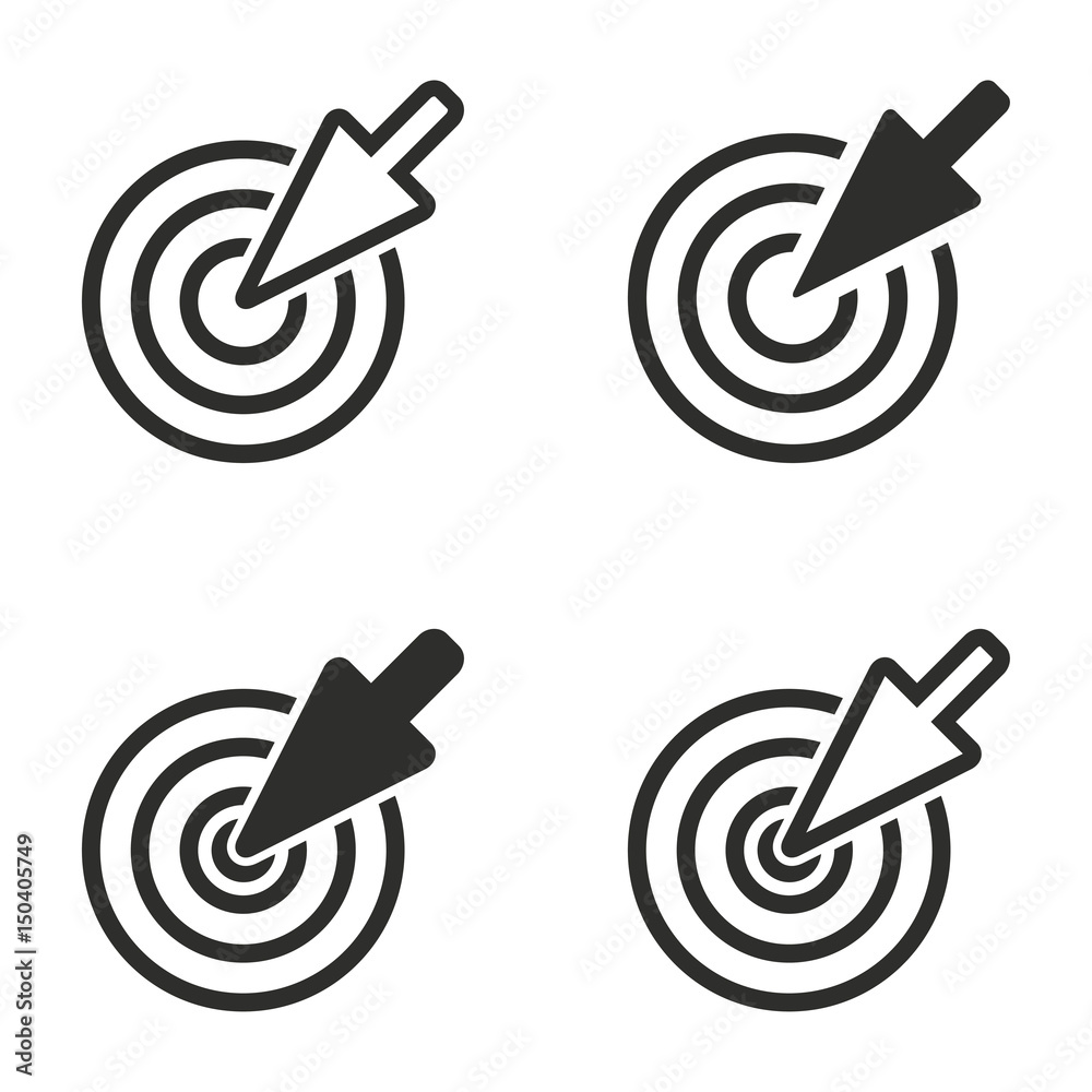 Target icon set. Target icon set.