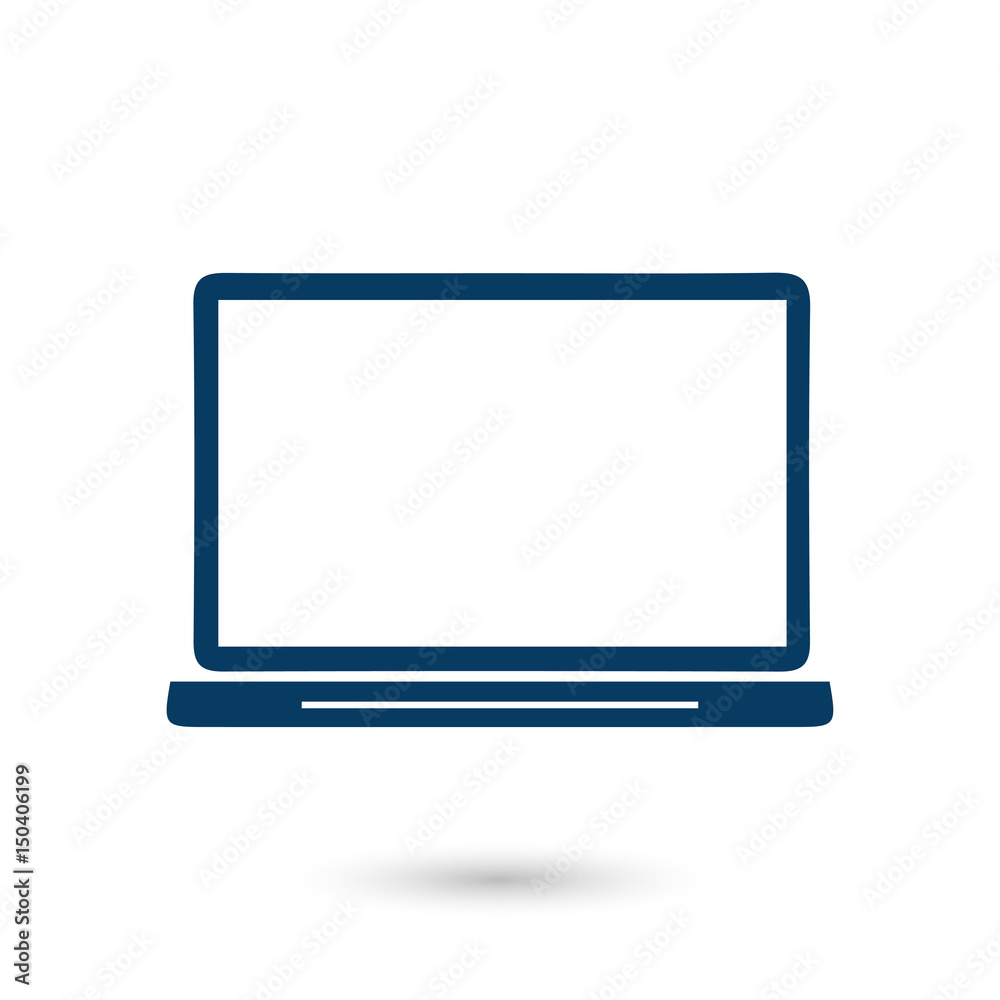 laptop icon. Flat design style. Laptop as a business tool. laptop icon. Flat design style. Laptop as a business tool.
