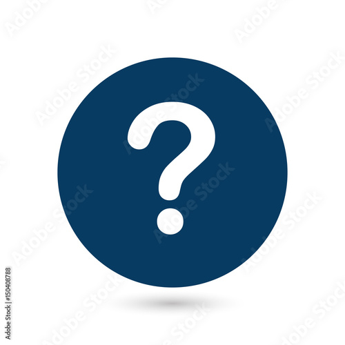 Question mark sign icon. Help symbol. FAQ sign. Flat design style. 