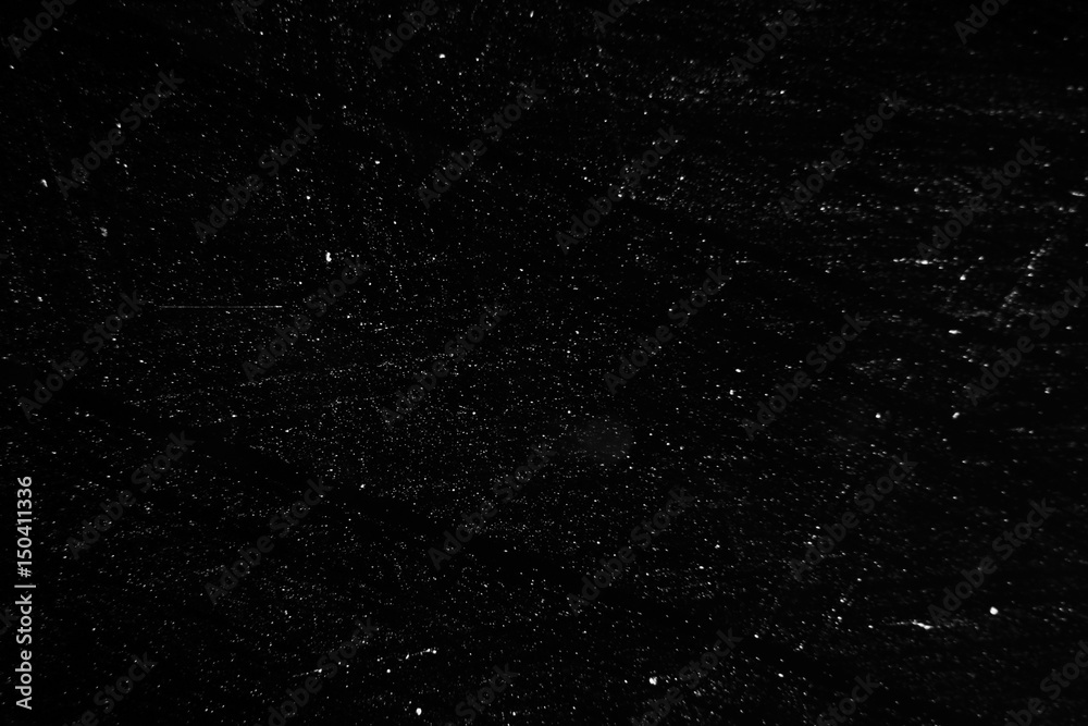scratches cracks and noise on the black background texture overlay - obrazy, fototapety, plakaty 