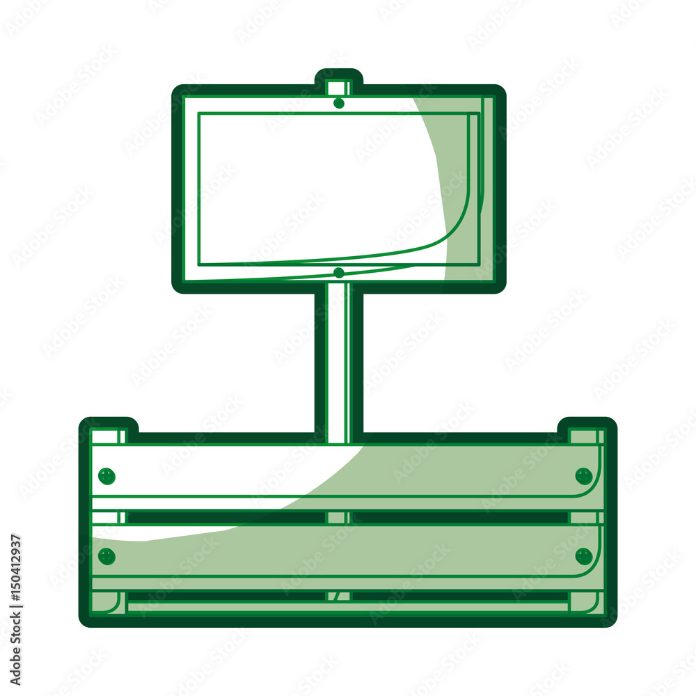 green silhouette of wooden box with banner vector illustration green silhouette of wooden box with banner vector illustration