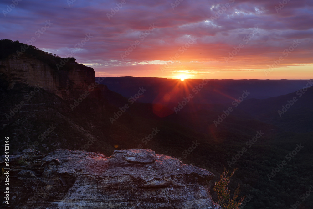 Sunrise over the Mountain ranges Sunrise over the Mountain ranges