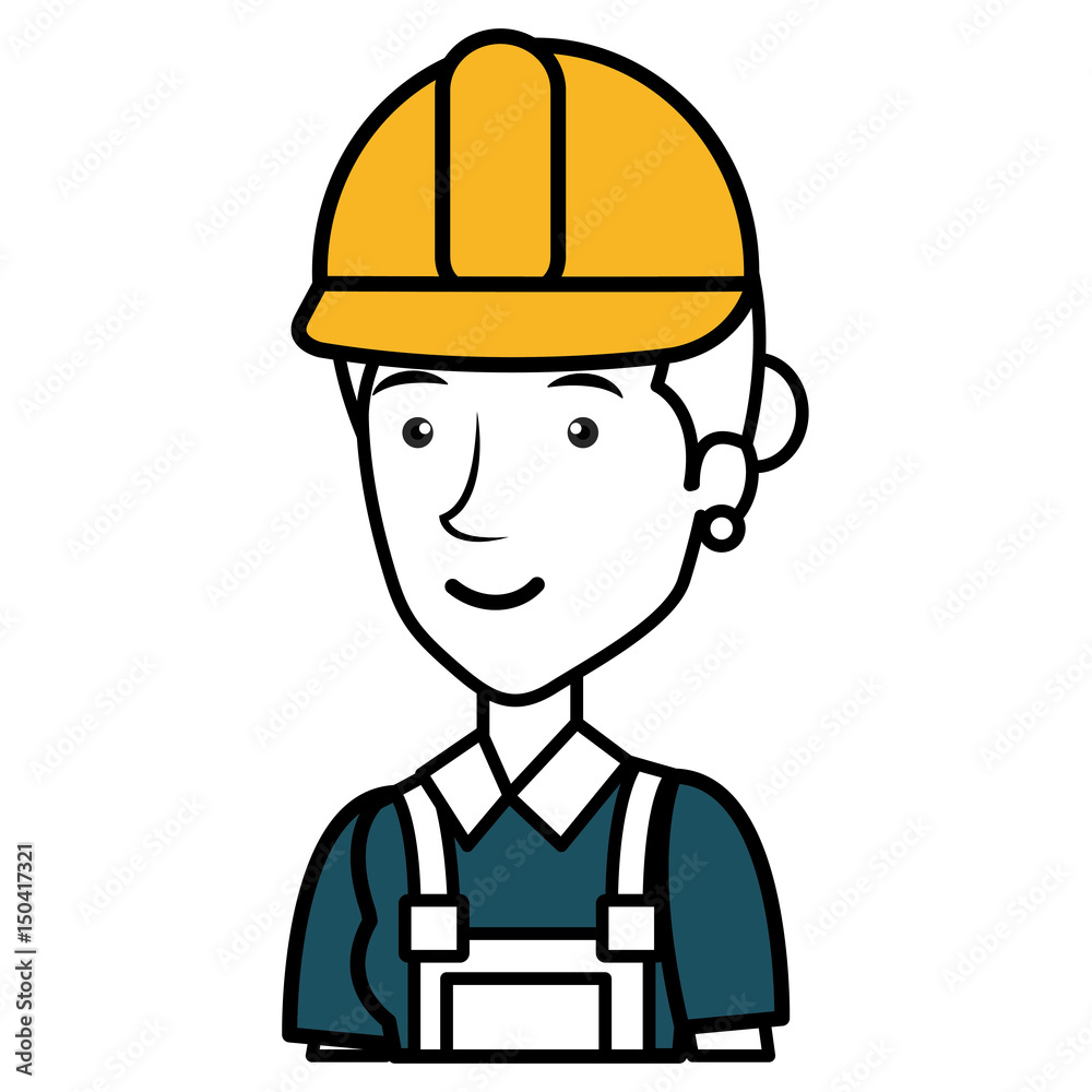 construction worker woman avatar character vector illustration design construction worker woman avatar character vector illustration design