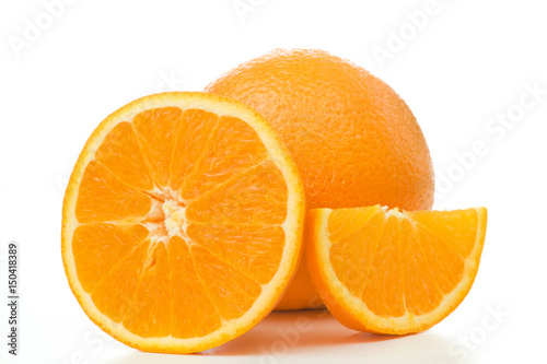 Saftige Orange, aufgeschnitten, Close up