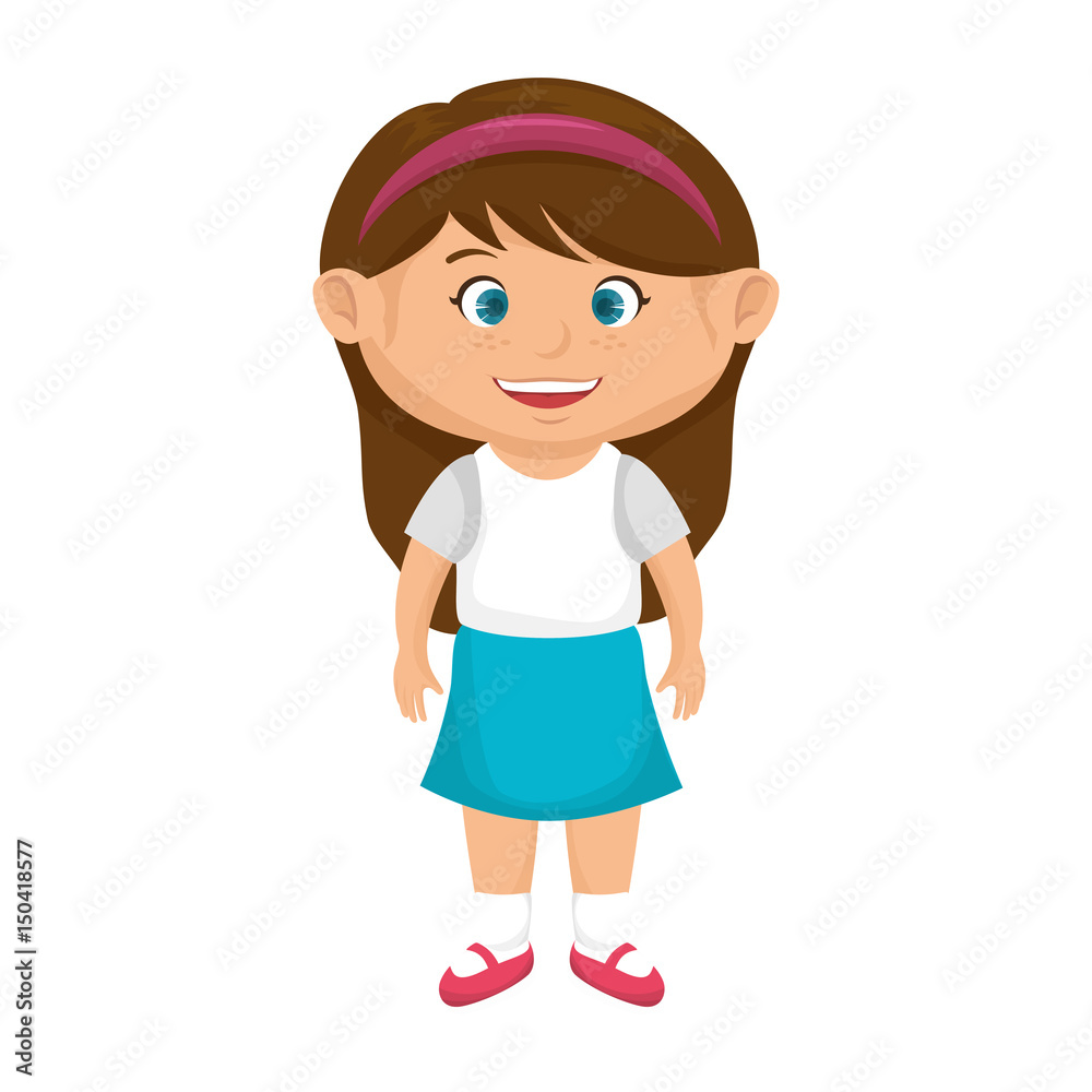 cute little girl character vector illustration design cute little girl character vector illustration design