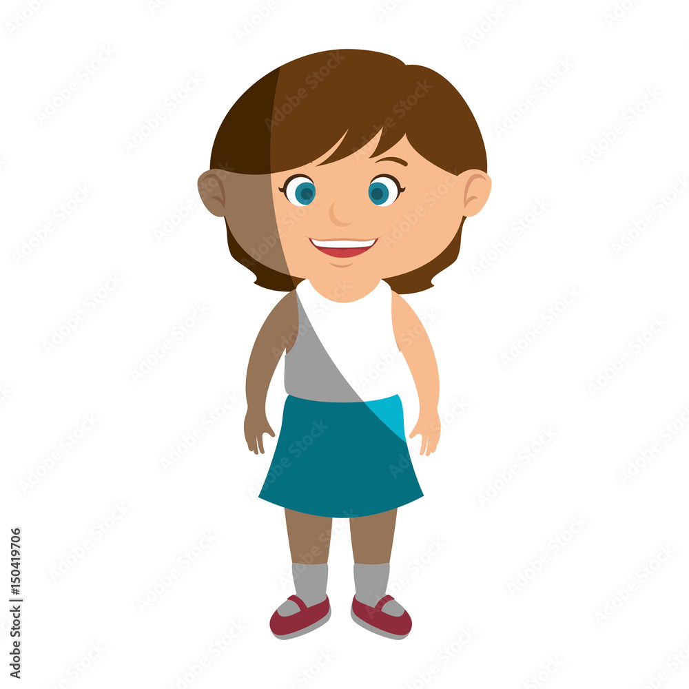 cute little girl character vector illustration design cute little girl character vector illustration design