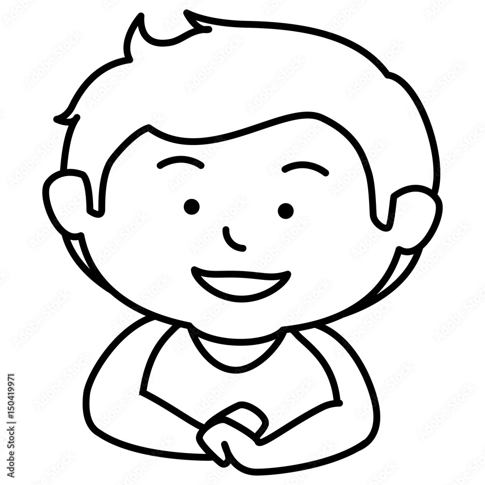 happy little boy character vector illustration design happy little boy character vector illustration design