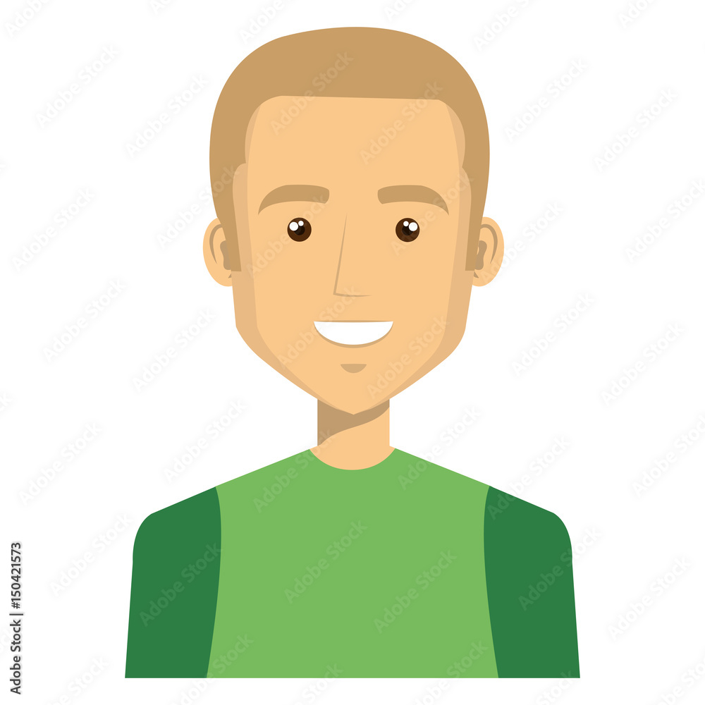 young man casual avatar vector illustration design