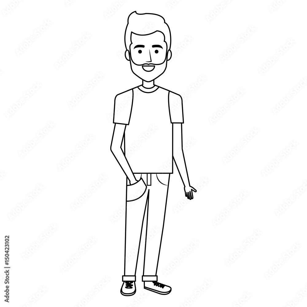 young man casual avatar vector illustration design young man casual avatar vector illustration design