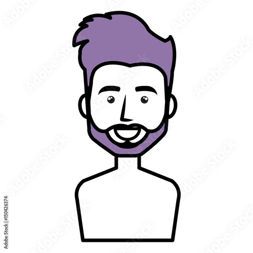 young woman shirtless avatar character vector illustration design