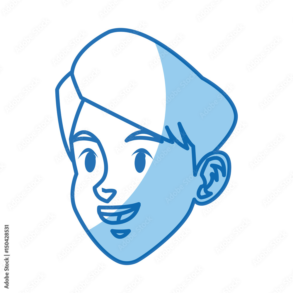 character head boy sport style image vector illustration character head boy sport style image vector illustration
