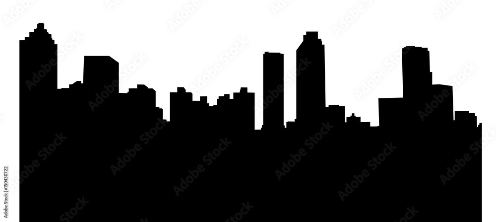  silhouette of big city