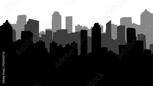  silhouette of big city