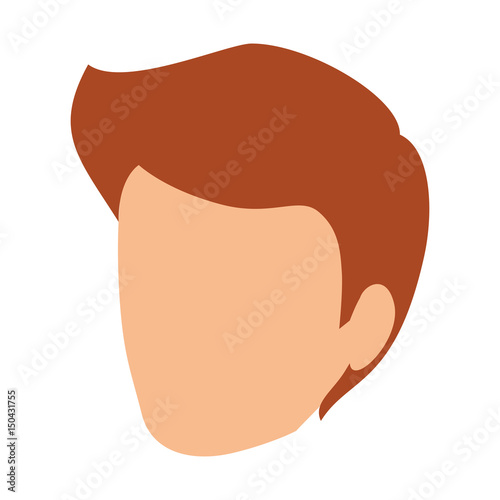 young man avatar character vector illustration design