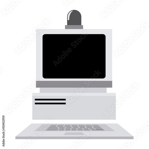 computer laboratory equipment technology image vector illustration