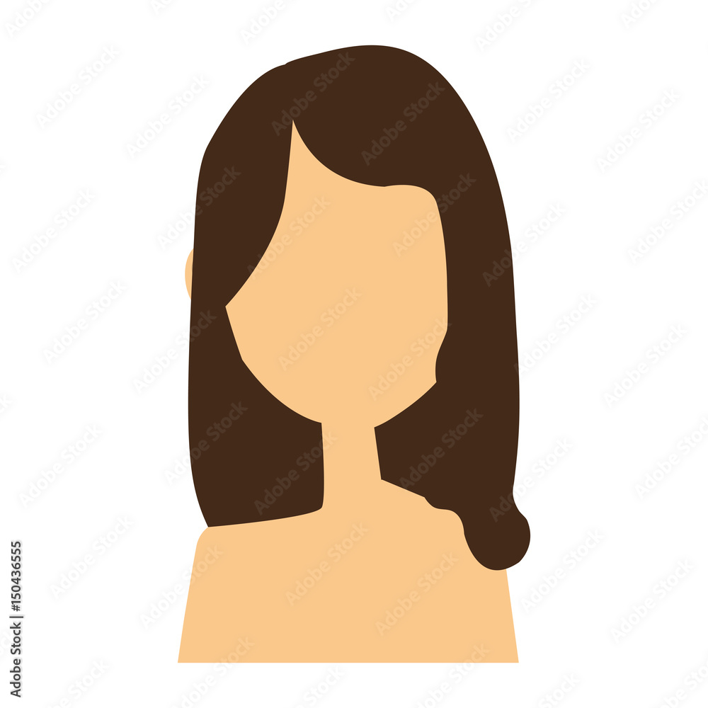young woman shirtless avatar character vector illustration design young woman shirtless avatar character vector illustration design