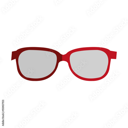 glasses view isolated icon vector illustration design