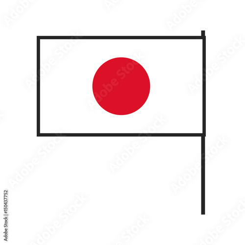 Free Download japan flag emblem country symbol vector illustration - GFXLoad