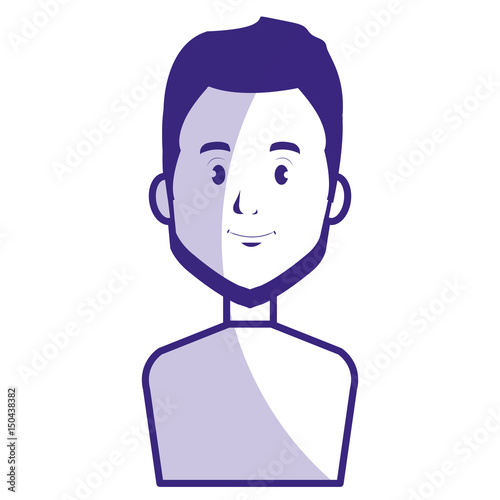 young man avatar character vector illustration design