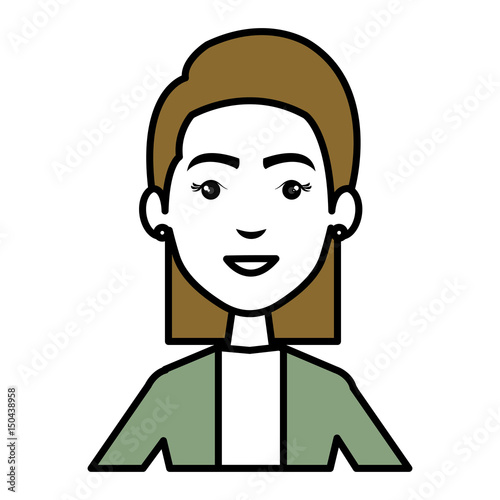 businesswoman avatar character icon vector illustration design