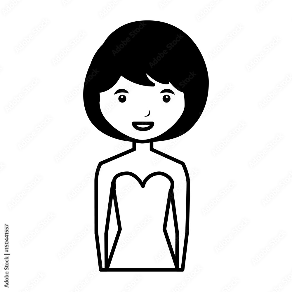 young woman avatar character vector illustration design young woman avatar character vector illustration design