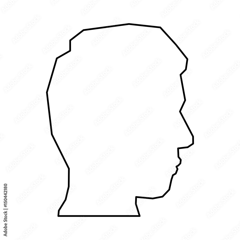 Male head silhouette icon vector illustration graphic design Male head silhouette icon vector illustration graphic design