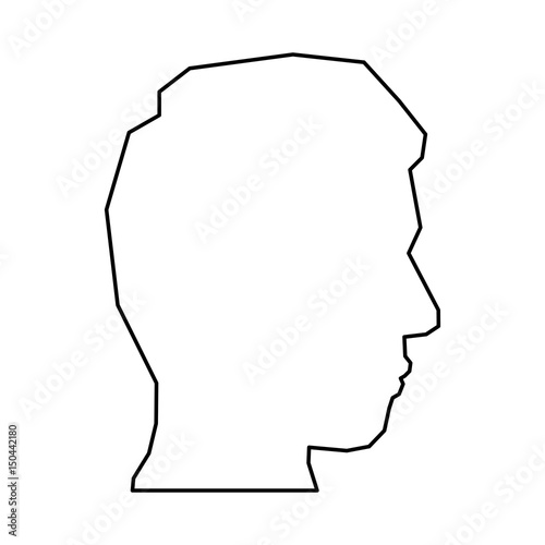 Male head silhouette icon vector illustration graphic design