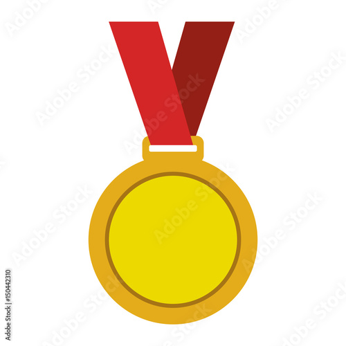 Championship medals isolated icon vector illustration design