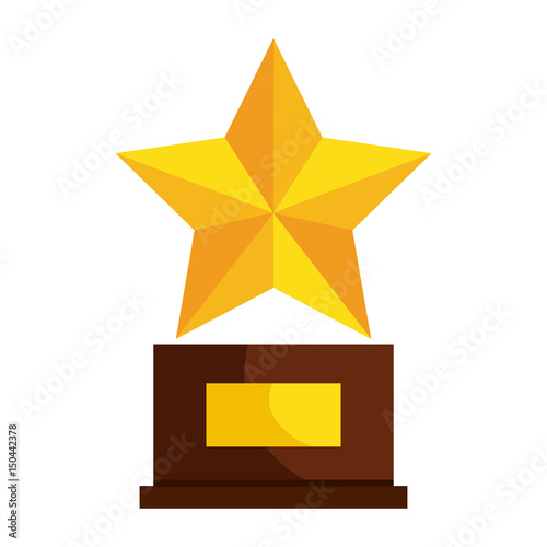 trophy star isolated icon vector illustration design