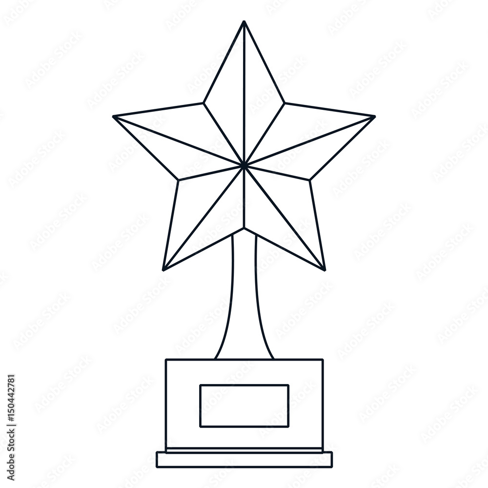 trophy star isolated icon vector illustration design trophy star isolated icon vector illustration design