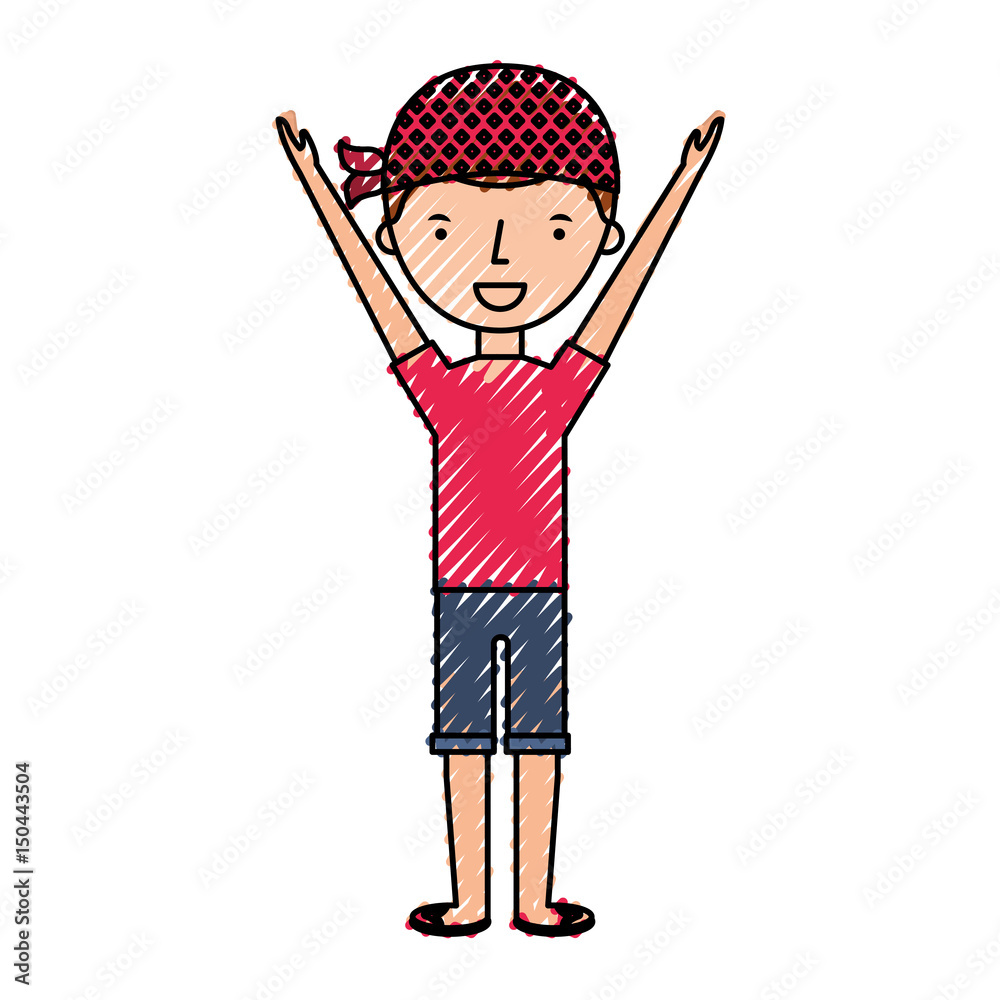 young man with summer fashion vector illustration design young man with summer fashion vector illustration design