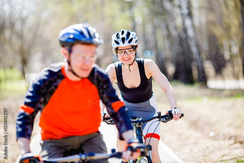 Photo of athletes on bicycle