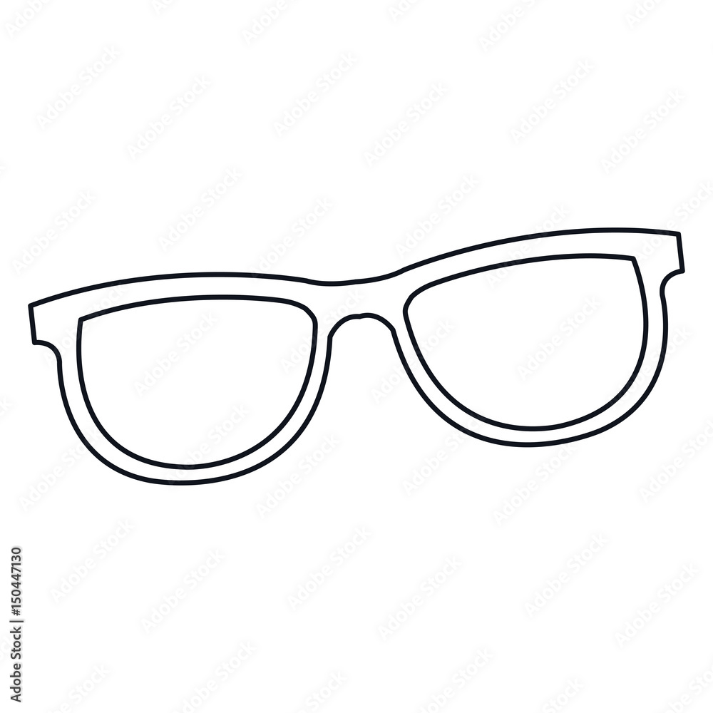 Fototapeta premium glasses accessorie fashion element line vector illustration