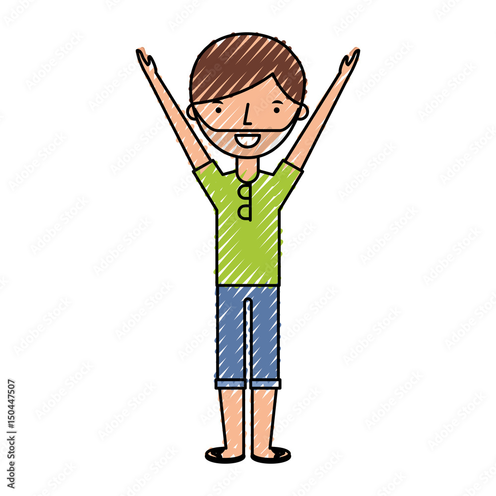 young man with summer fashion vector illustration design young man with summer fashion vector illustration design