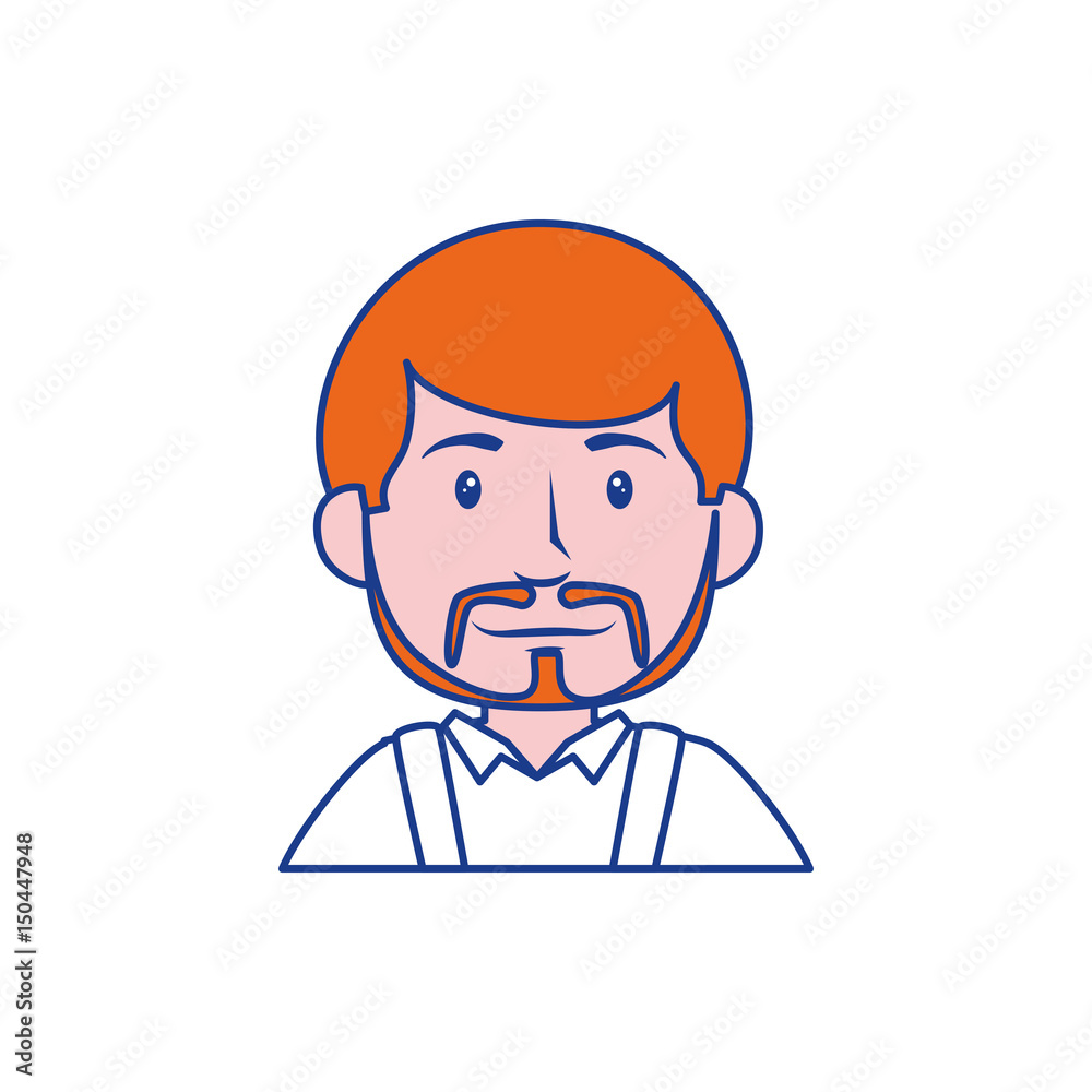 happy man cartoon icon over white background. colorful design. vector illustraiton happy man cartoon icon over white background. colorful design. vector illustraiton
