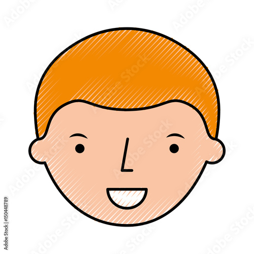 young man avatar character vector illustration design