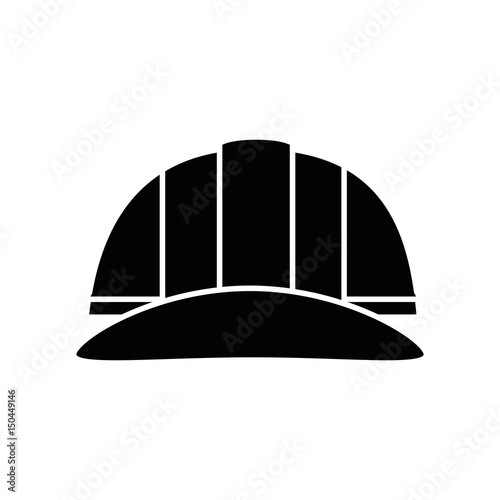 safety helmet icon over white background. vector illustration